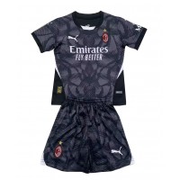 Camisa de Futebol AC Milan Goleiro Equipamento Principal Infantil 2024-25 Manga Curta (+ Calças curtas)